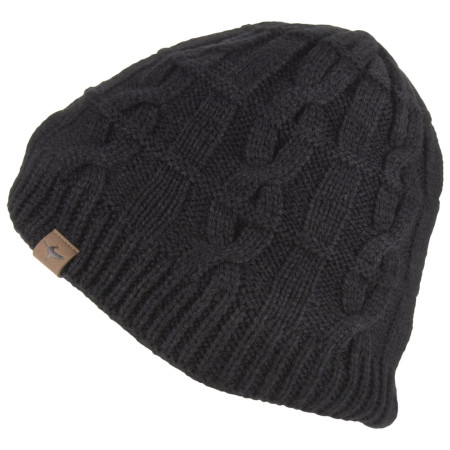 Casquette imperméable SealSkinz WP Cold Weather Cable Knit Beanie vert Black