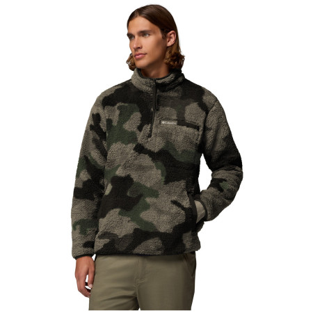 Chandail homme Columbia Rugged Ridge™ High Pile Half Zip vert / noir Stone Green Mod Camo