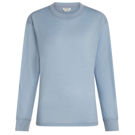 T-shirt fonctionnel femme Icebreaker Women Mer 150 Tech Lite LS Relaxed Tee bleu clair Zinc Blue