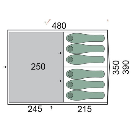 Tente Pinguin Interval 6 Steel