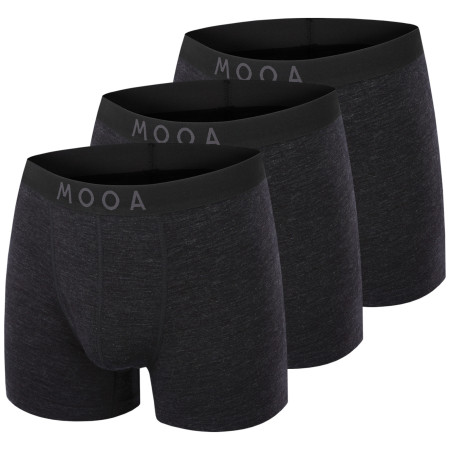 Caleçon homme MOOA MerinoSilk 4in 3-pack noir black melange