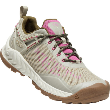Bottes randonnée femme Keen Nxis Evo Wp beige plaza taupe/ibis rose