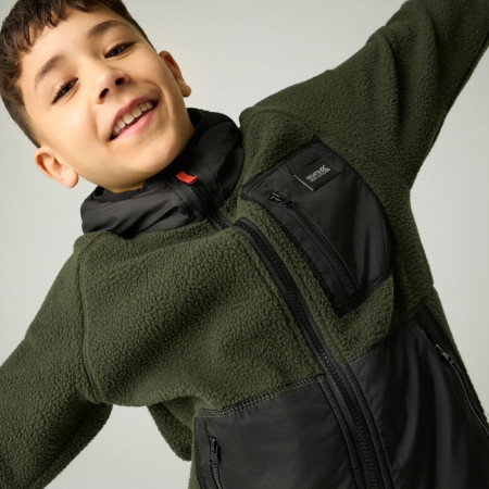 Sweatshirt enfant Regatta Munro Hybrid Jacket DarkKhak/Blk