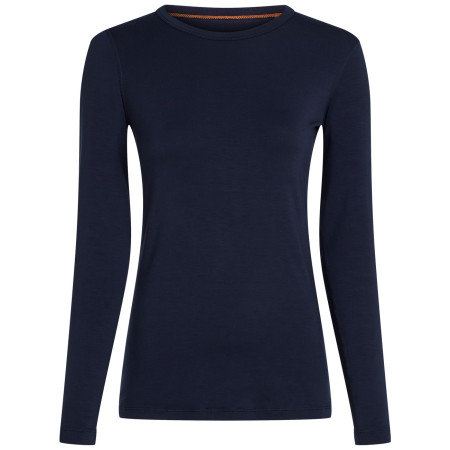T-shirt fonctionnel femme Icebreaker Women Merino Blend Core Midweight LS Crewe bleu foncé Midnight Navy