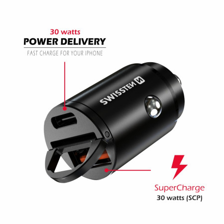 Adaptateur voiture Swissten Car Charger 30W