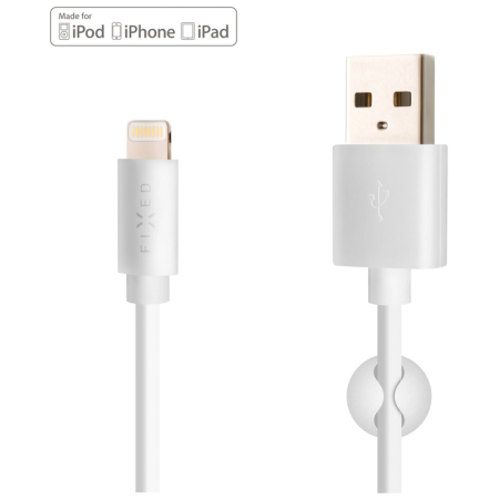 Câble données et chargement FIXED Datový a nabíjecí kabel FIXED USB/Lightning blanc bílá