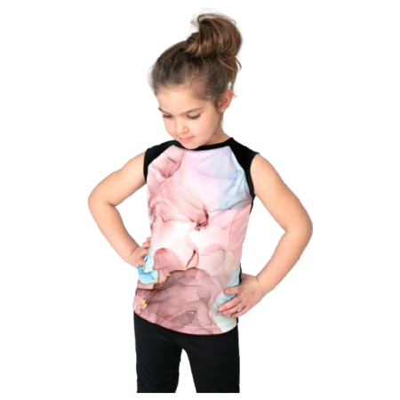 Débardeur enfant Drexiss Full Marble Coolmax rose / noir