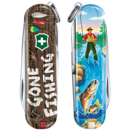 Couteau suisse Victorinox Classic LE Gone Fishing bleue GoneFishing