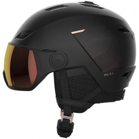 Casque de ski Salomon Icon Lt Visor noir / rose Black / Pink Gold
