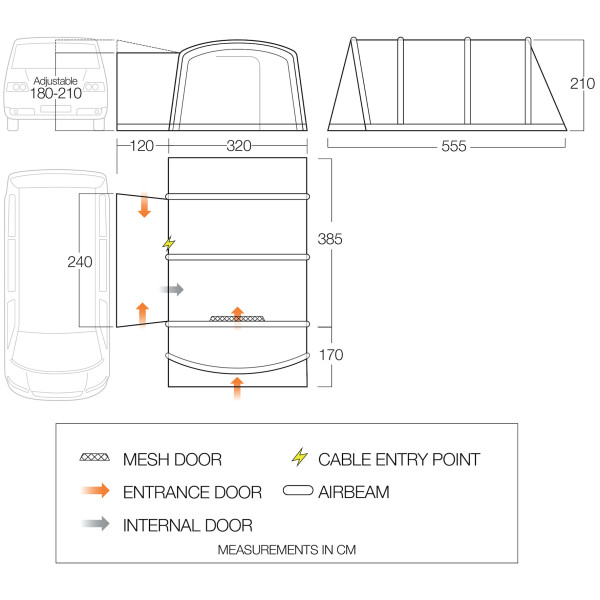 Tente caravane Vango Galli CC II Air Low