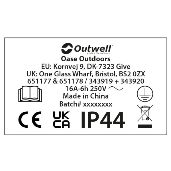 Câble rallonge Outwell Corvus CEE Cable 15 m