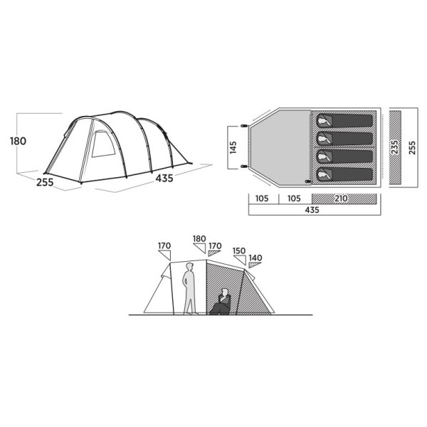 Tente de randonnée Easy Camp Hidra 4