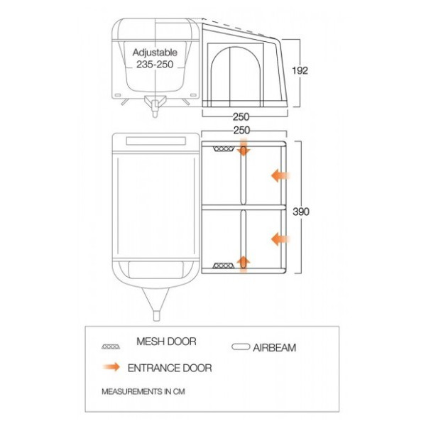 Tente caravane Vango Balletto Air 390 Elements Shield