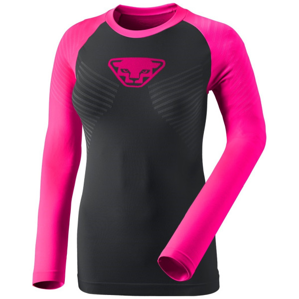 T-shirt fonctionnel femme Dynafit Speed Dryarn W L/S Tee noir / rose PinkGlo/