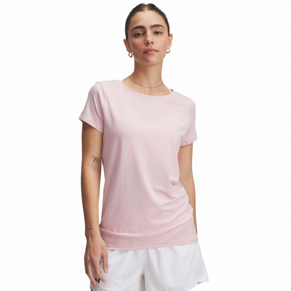 T-shirt femme Under Armour Tech Mesh SS rose Prime Pink / / White