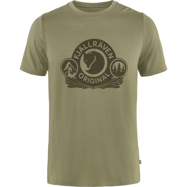 T-shirt fonctionnel homme Fjällräven Abisko Wool Classic SS M green Light Olive