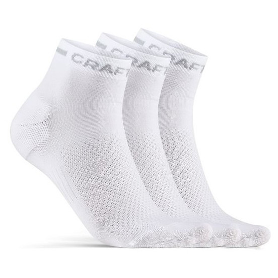 Chaussettes Craft Core Dry Mid 3-Pack blanc White