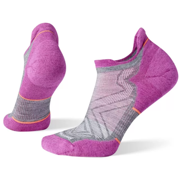 Chaussettes femme Smartwool Run Targeted Cushion Low Ankle Socks gris / rose medium gray