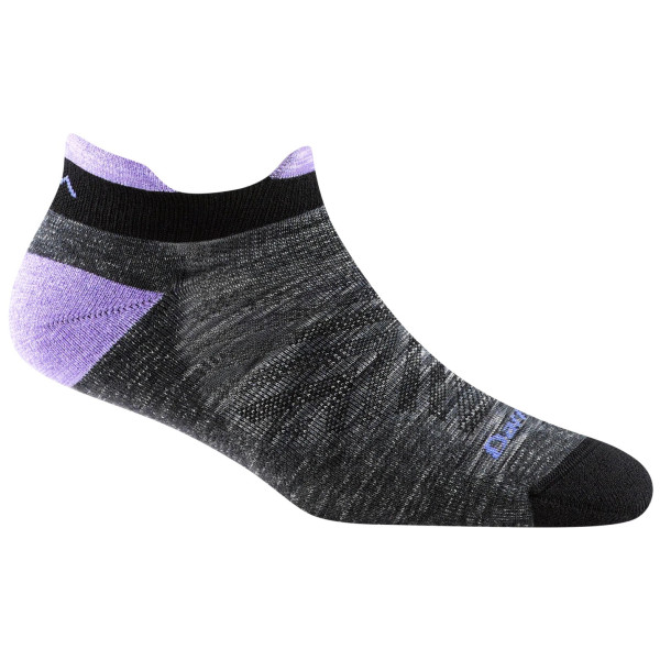 Chaussettes femme Darn Tough W Run No Show Tab Ultra-Lightweight With Cushion gris / violet space gray