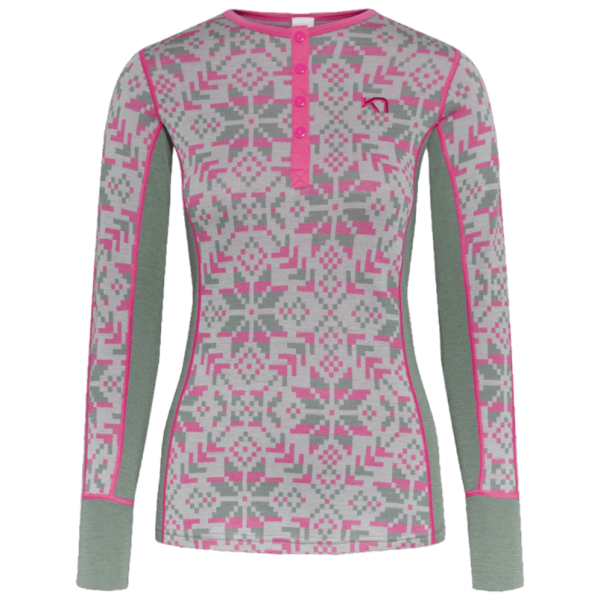 T-shirt fonctionnel femme Kari Traa Else Long Sleeve Baselayer gris / rose SAGE