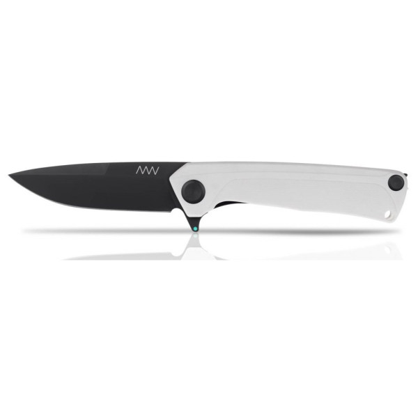 couteau pliant Acta non verba Z100 DLC/Plain Edge, G10 blanc White/Black