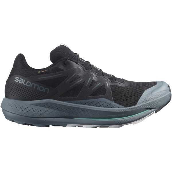 Chaussures de running hommes Salomon Pulsar Trail Gtx vert / bleu black