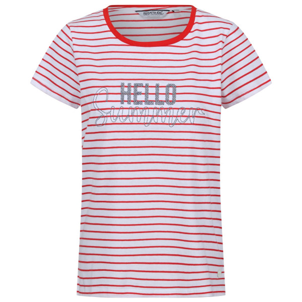 T-shirt femme Regatta Odalis II banc / rouge Whi/MiaRdStr