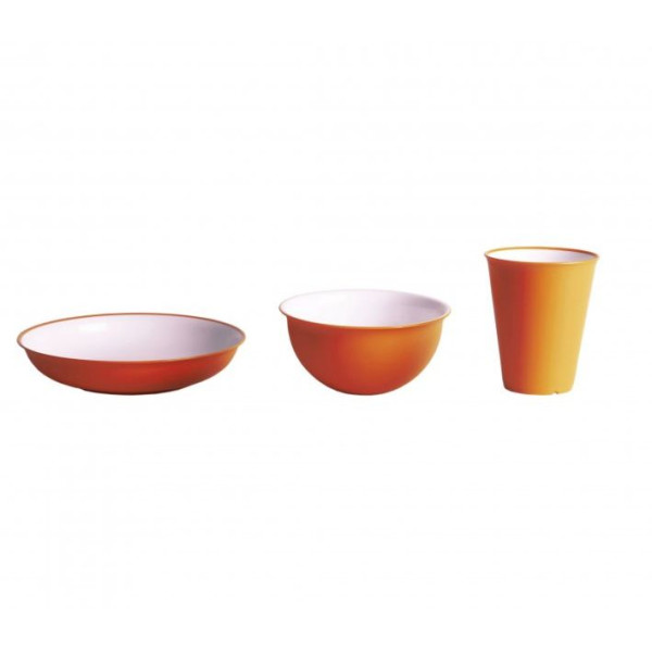 Set de vaisselle Omada Sanaliving Set 3pcs orange