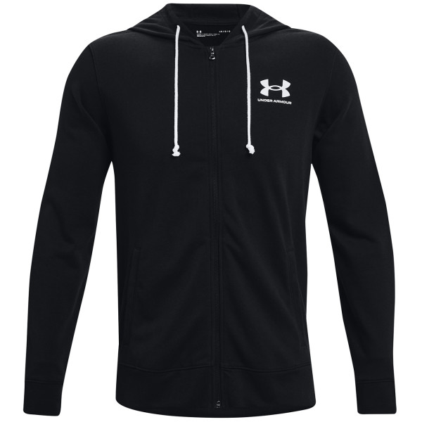 Sweat-shirt homme Under Armour Rival Terry LC FZ vert Black / / Onyx White