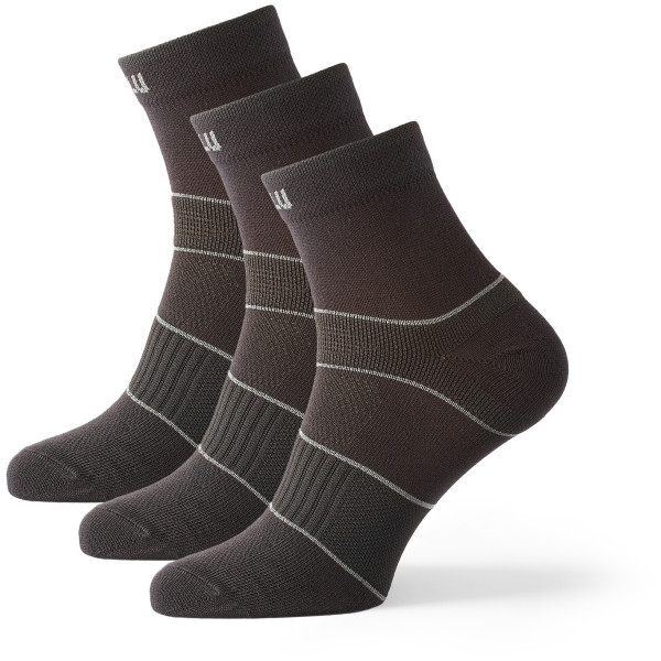 Chaussettes Zulu Sport 3-pack vert Black/Black/Gray