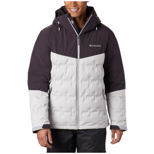 Veste homme Columbia Wild Card Down Jacket blanc / gris NimbGrayDarkPurple