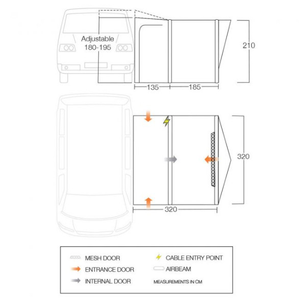 Tente caravane Vango Tolga VW