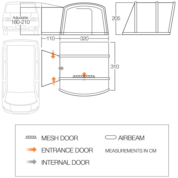 Tente caravane Vango Cove III Air Low