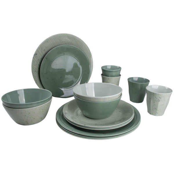 Set de vaisselle Bo-Camp Mix & Match 16 100% Melamine green Green