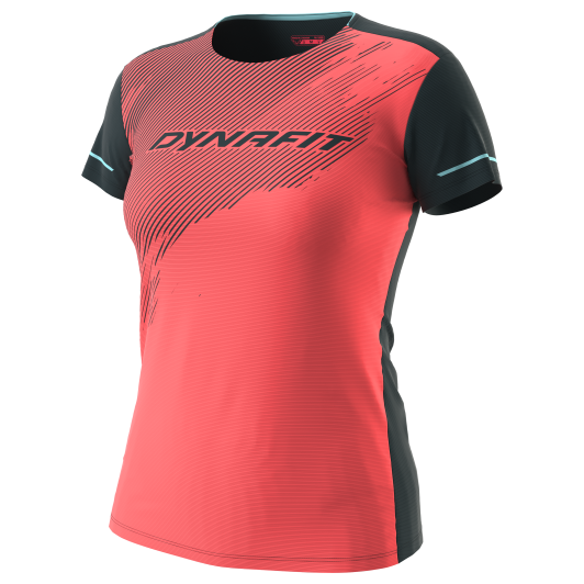 T-shirt fonctionnel femme Dynafit Alpine 2 W S/S Tee orange / noir hot coral/3010