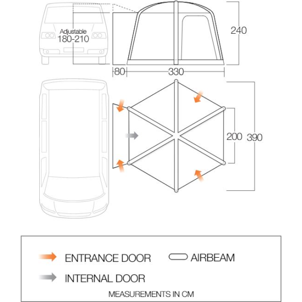 Tente caravane Vango HexAway Pro Air Low