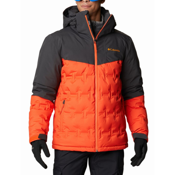 Veste homme Columbia Wild Card Down Jacket noir / rouge RedQuartzShark