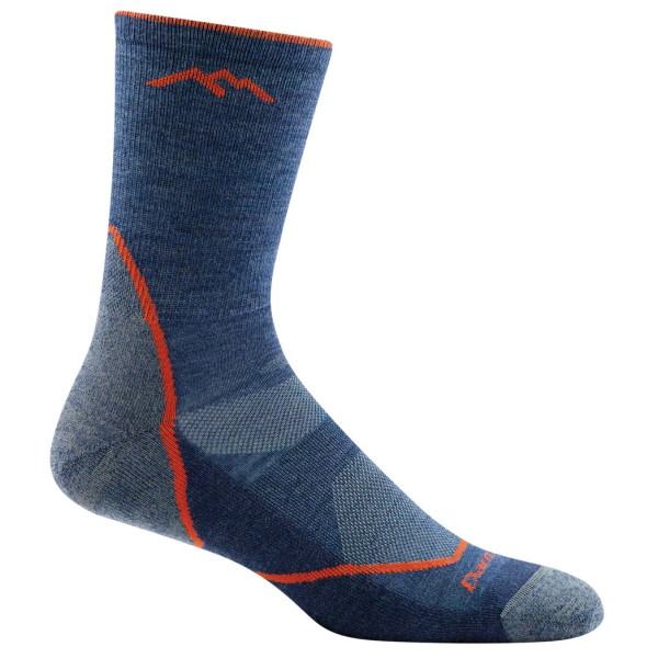 Chaussettes homme Darn Tough M Light Hiker Micro Crew Lightweight With Cushion bleu denim