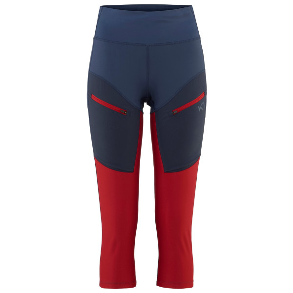 Leggings 3/4 femme Kari Traa Ane Hiking Capri bleue / rouge Marin