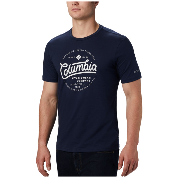 T-shirt homme Columbia M Path Lake Graphic Tee bleue CollegiateNavyRoundBound