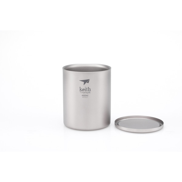 Mug isotherme Keith Titanium Double-Wall Tit. Mug 450 ml argenté