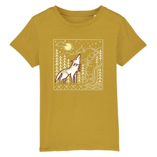 T-shirt enfant České parky Wolfie doré