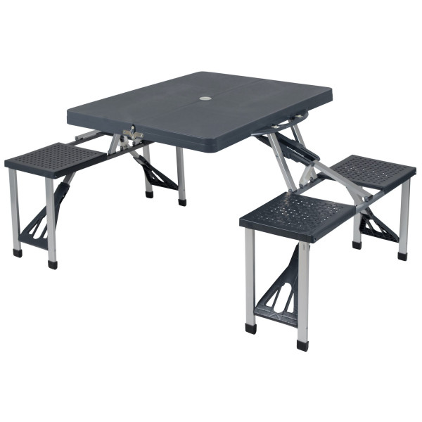 Table avec bancs Bo-Camp Picnic table Basic girs Grey