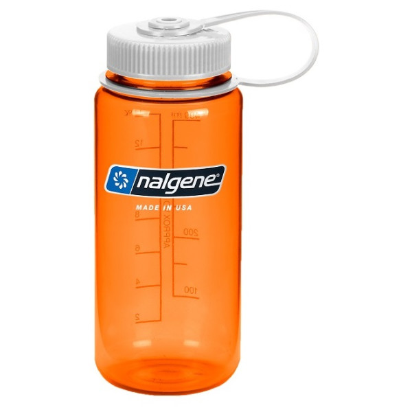 Bouteille Nalgene Wide Mouth 0,5l blanc / orange Orange/White