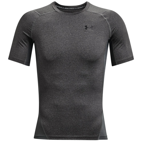 T-shirt fonctionnel homme Under Armour HG Armour Comp SS gris foncé CarbonHeather/Black