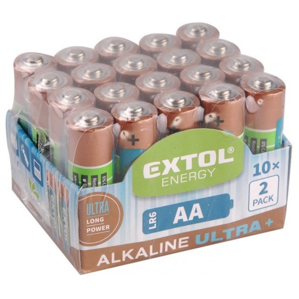 Pile Extol alkalické AA 20 pcs