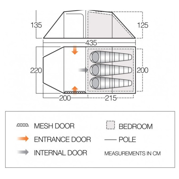 Tente de randonnée Vango Omega 350 2023