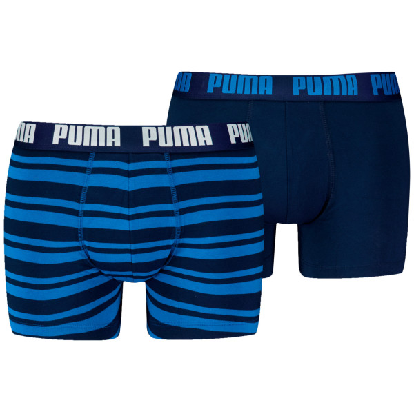 Caleçon homme Puma Everyday Striped Boxers 2P bleu Blue