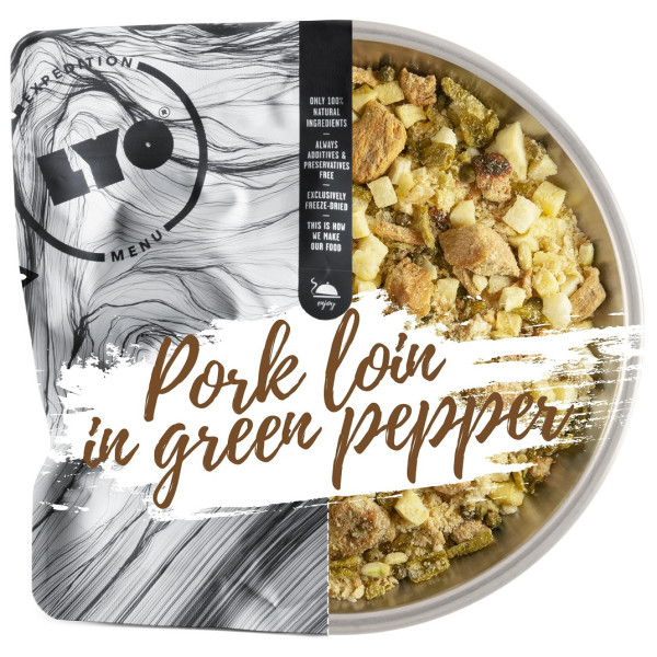 Repas déshydraté Lyo food Pork loin in Green Pepper 500g