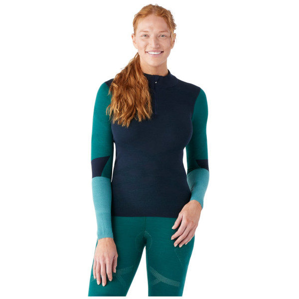 T-shirt fonctionnel femme Smartwool W Intrknt Thrml Mrn Bl Colorbl 1/4 Zip